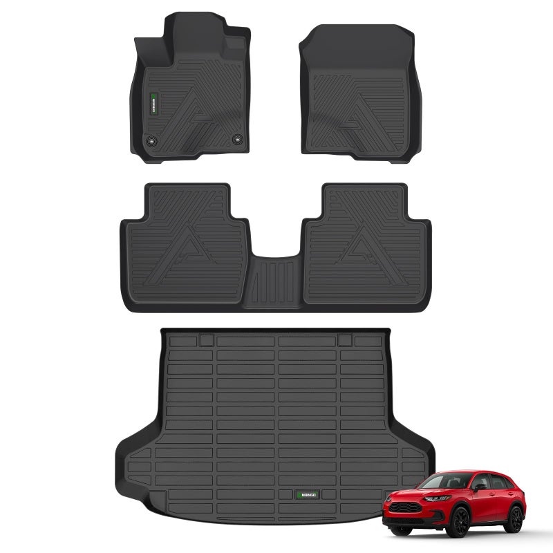 ANBINGO Floor Mats  Cargo Liner for Honda HRV 2023 2024 2025 2026  HRV Hybrid 2023 2024 2025 2026 Custom Fit for LXSportEXL All Weather Car Mat  Full Set Accessories Black